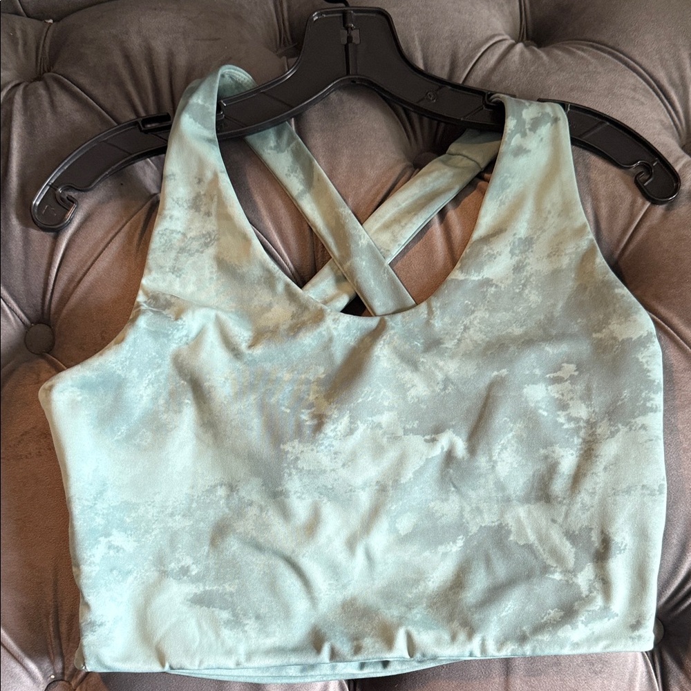 Mint Green Camo Sports Bra